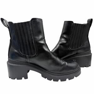 Universal Thread Target Black Chunky Chelsea Boots Womens 7.5 Lug Sole Platform